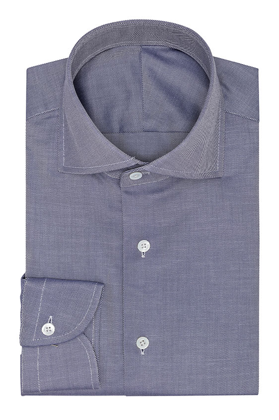Dark blue cotton twill shirt