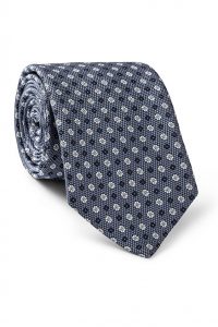 Slate Blue Silk Jacquard Necktie