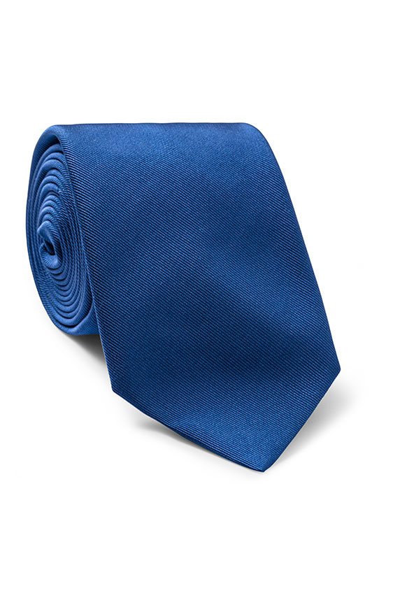 Raf blue silk tie