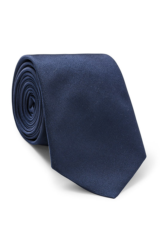 Mid blue silk tie