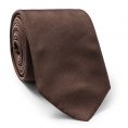Chocolate brown silk tie