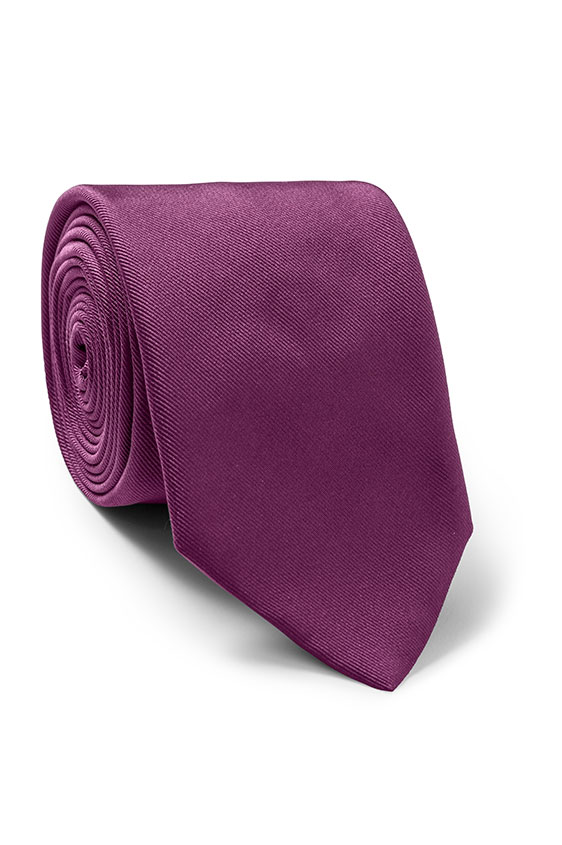 Purple silk tie