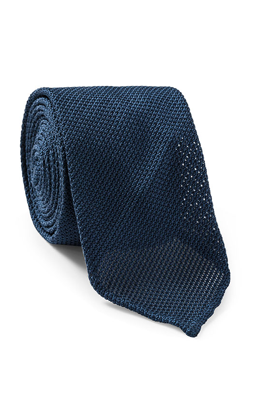 Dark blue grenadine tie