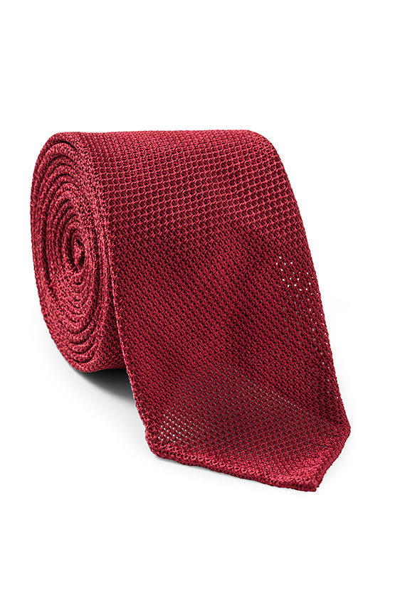 Dark red grenadine tie