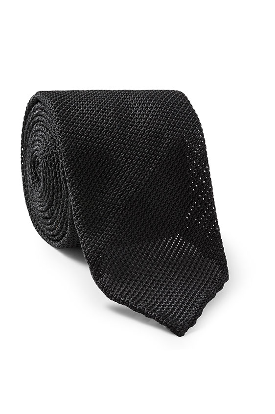 Black grenadine tie