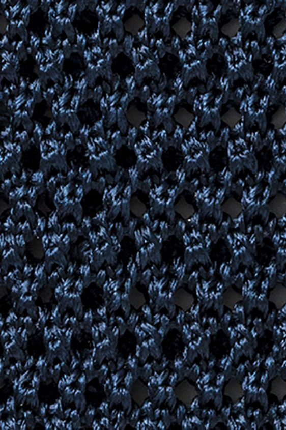 Navy knit tie
