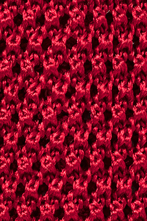 Red knit tie