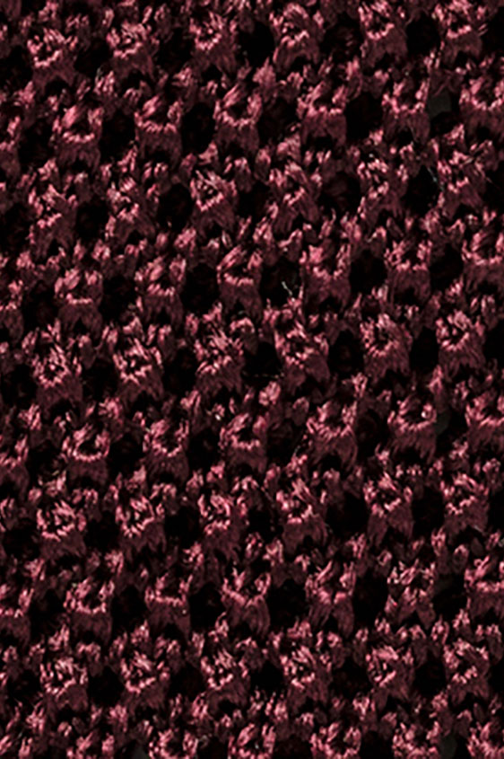 Wine red knit tie