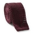 Wine red knit tie