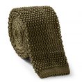 Army green knit tie