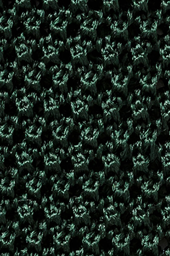 Bottle green knit tie