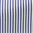 Dark blue cotton blend with ne white stripes shirt