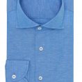 Bright blue cotton-linen shirt