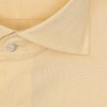 Pale yellow cotton with white microweave shirt