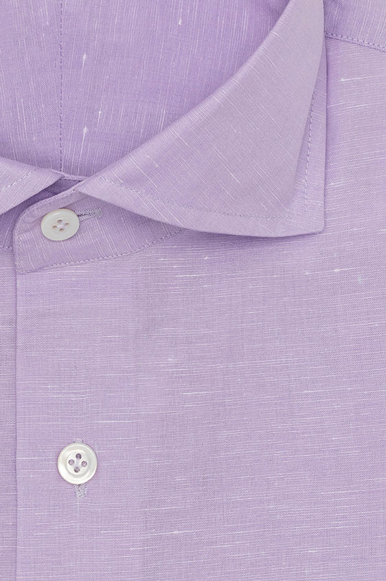 Lavender cotton-linen shirt | Icon Custom Suits