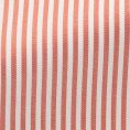Coral cotton blend with ne white stripes shirt