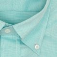 Teal cotton with white microweave shirt