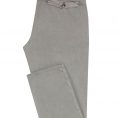 Medium grey garment-dyed stretch fine twill chinos