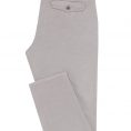 Light grey garment-dyed stretch fine twill chinos