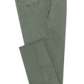 Forest green garment-dyed stretch fine twill chinos