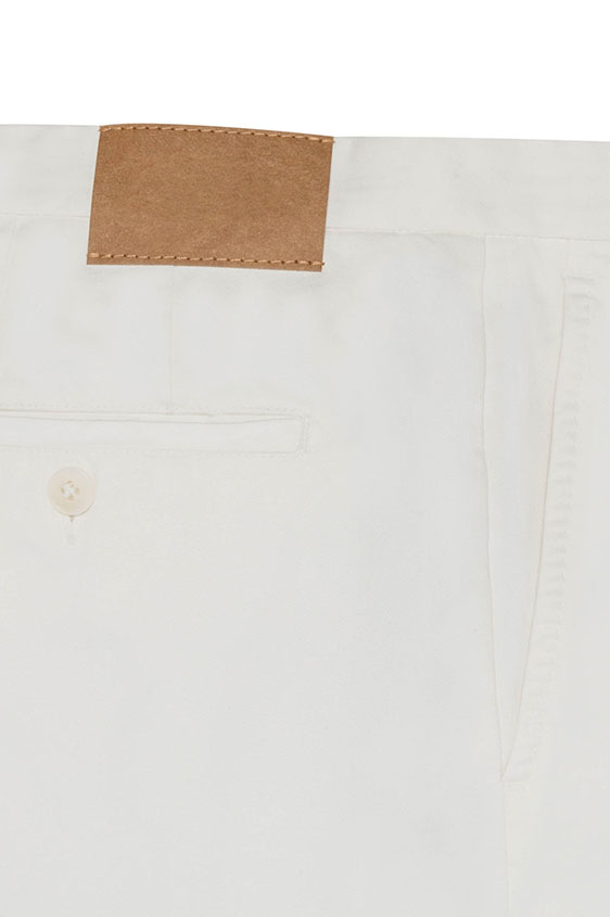 Off-white garment-dyed stretch broken twill chinos