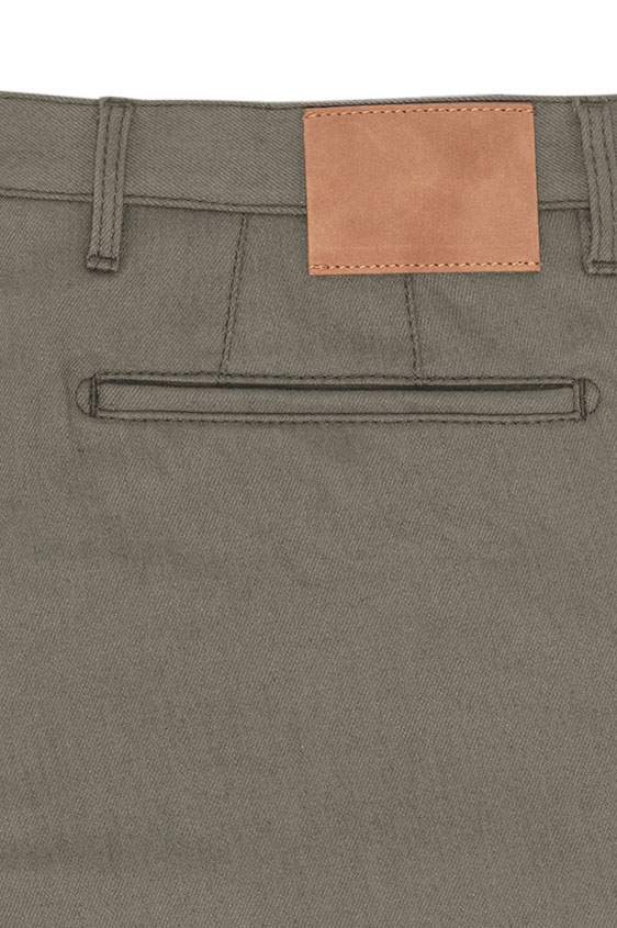 Dusty olive twill stretch chinos