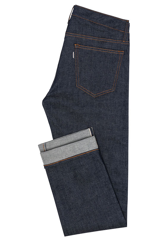 Red cast selvedge stretch jeans