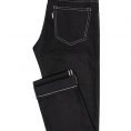 Black black selvedge stretch jeans