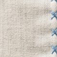 Beige flannel – light blue handstitched pocket square