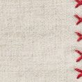 Beige flannel – red handstitched pocket square