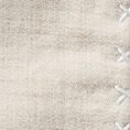 Beige flannel – white handstitched pocket square