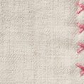 Beige flannel – pink handstitched pocket square