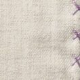 Beige flannel – purple handstitched pocket square