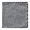 Grey flannel – midnight blue handstitched pocket square