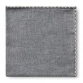 Grey flannel – beige handstitched pocket square