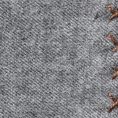 Grey flannel – mid brown handstitched pocket square