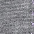 Grey flannel – purple handstitched pocket square