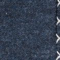 Blue flannel – light grey handstitched pocket square