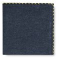 Blue flannel – yellow handstitched pocket square