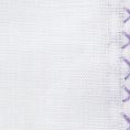White linen – purple handstitched pocket square