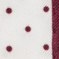 White silk – wine red polka dot pocket square