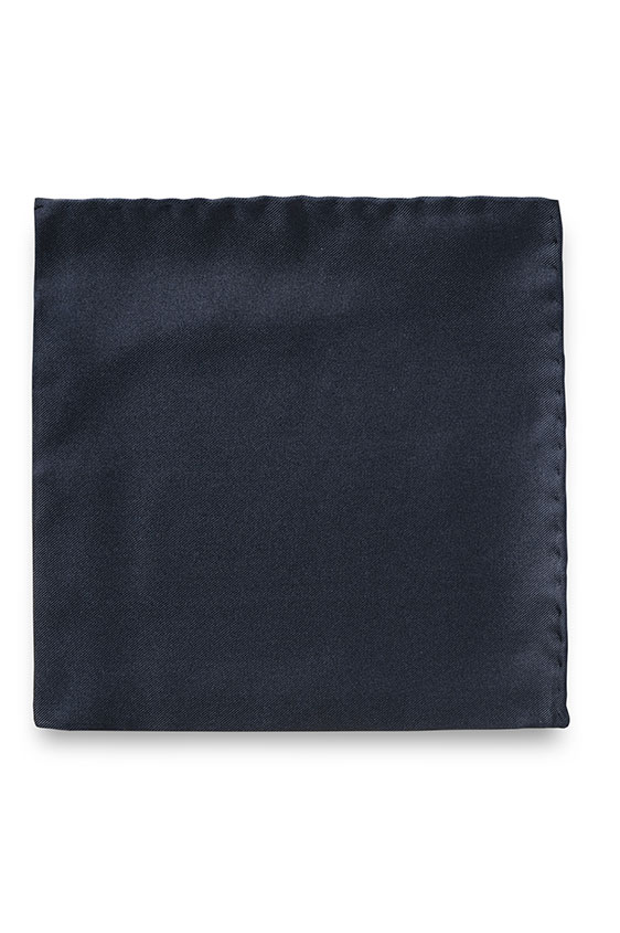 Midnight blue silk pocket square
