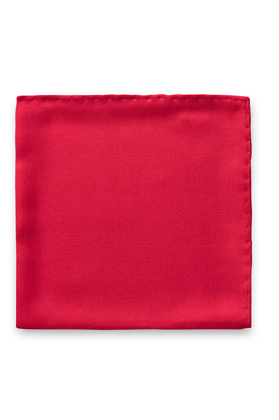 Red silk pocket square