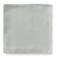 Light grey silk pocket square