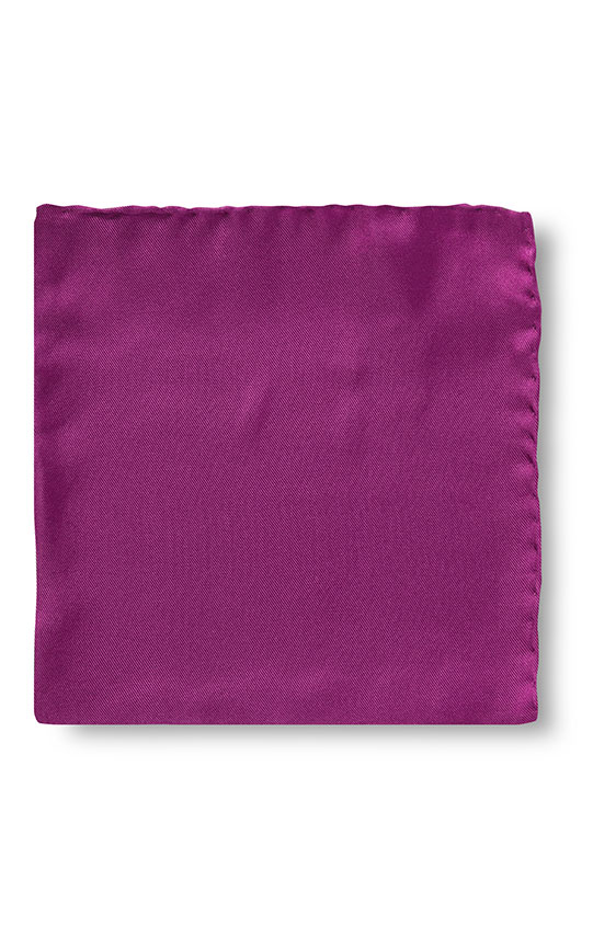 Purple silk pocket square