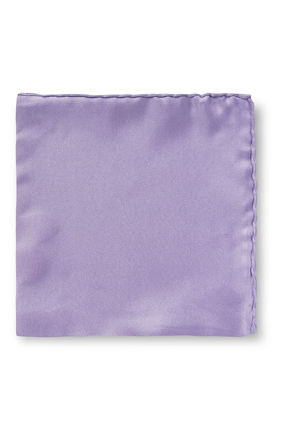 Lilac silk pocket square