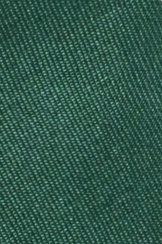 Bottle green silk pocket square