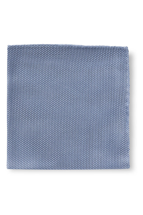Light blue grenadine pocket square