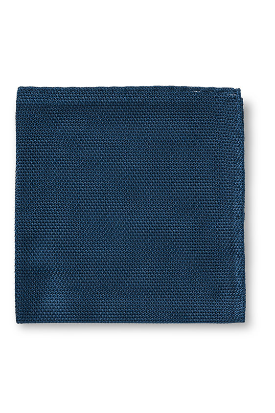 Mid blue grenadine pocket square