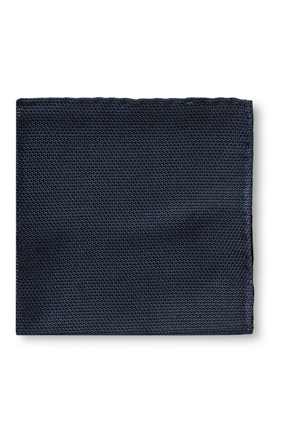 Midnight blue grenadine pocket square